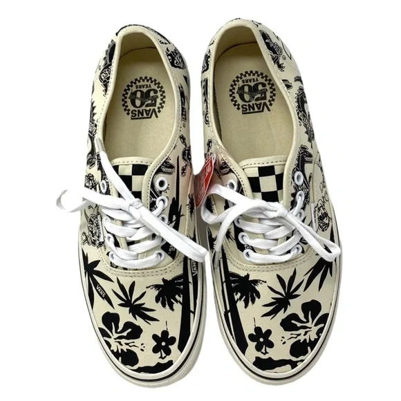 VANS Authentic Shoe Skate Low Top Sneakers Casual Men's White Canvas ALSU01654 - Picture 5 of 9